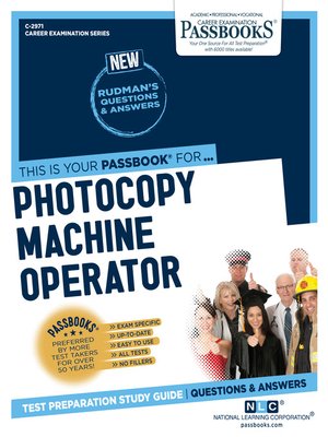 cover image of Photocopy Machine Operator